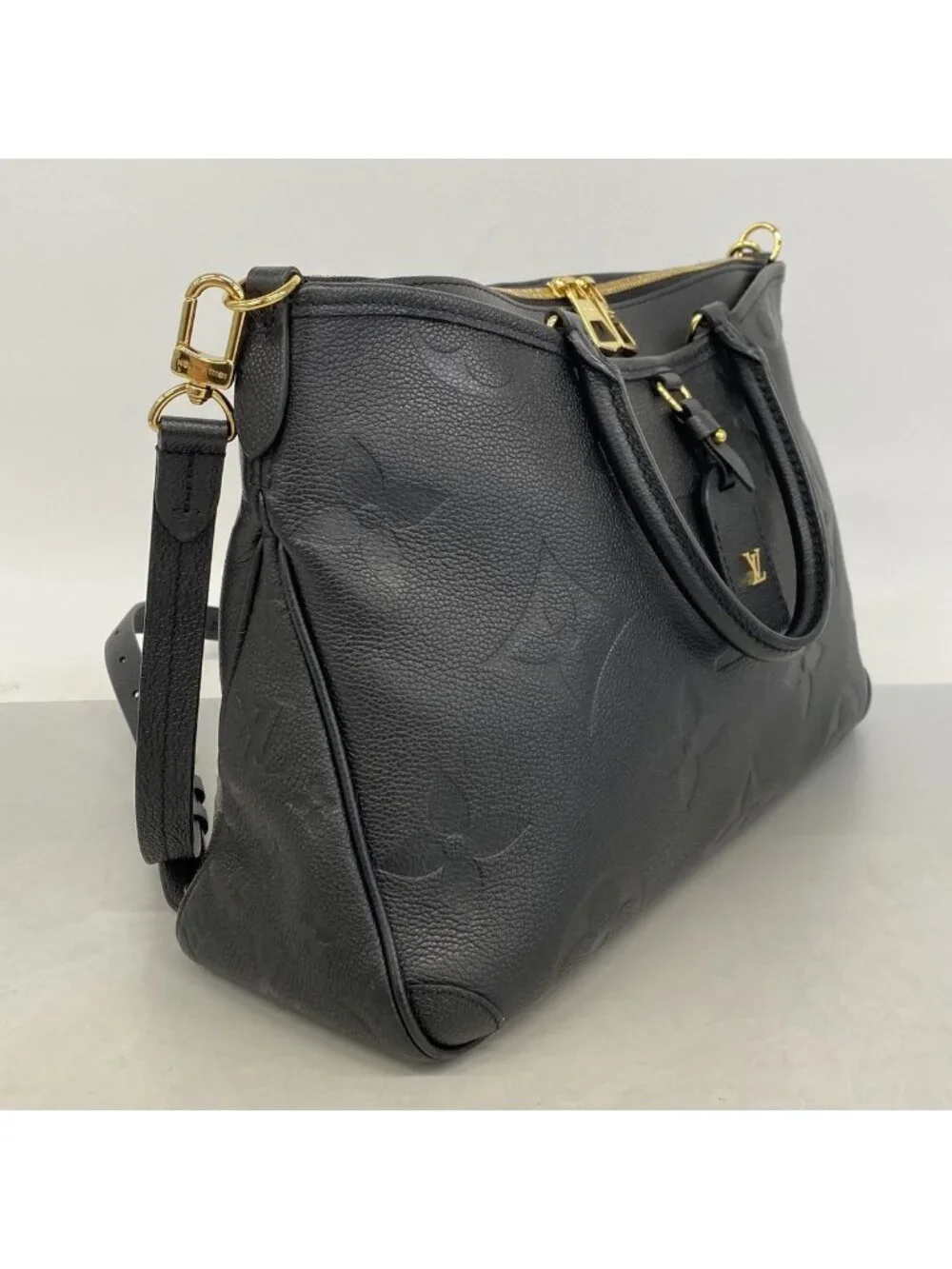 Louis Vuitton Handbag Monogram Empreinte Trianon MM Noir 2-Way Bag